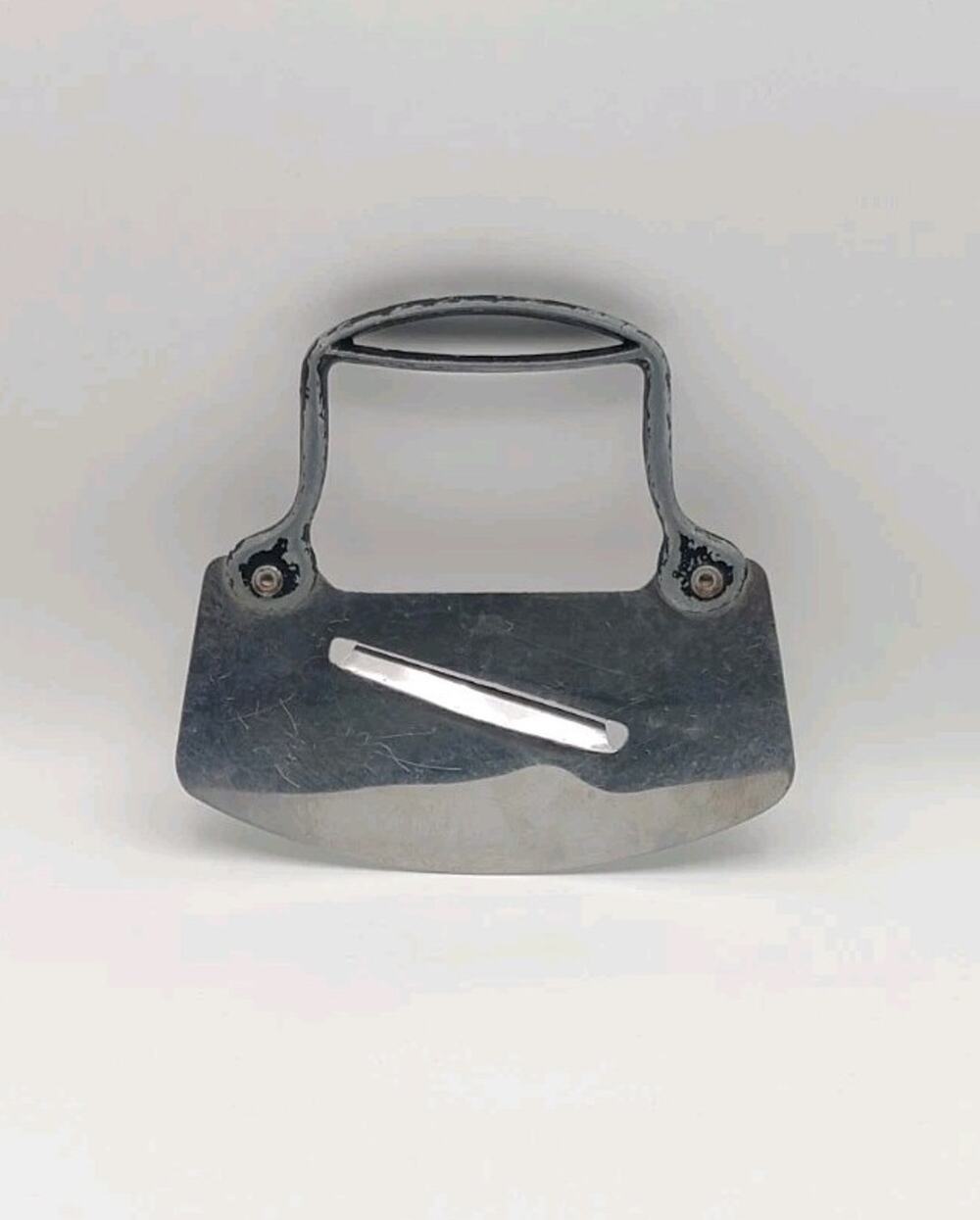 Antique Vintage Stainless Steel Vegetable Cutter Grater 5.5" Cast Iron Handle